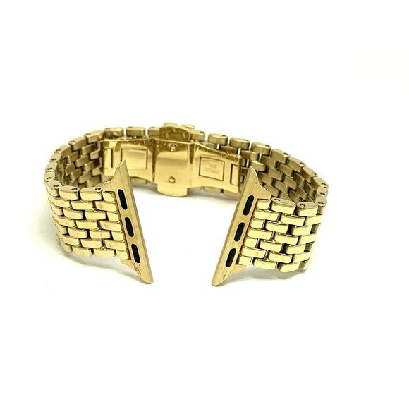 Tory Burch Apple Watch Band Case Size 38-45mm Gold Tone Stainless Steel TBS0103E - Picture 6 of 10